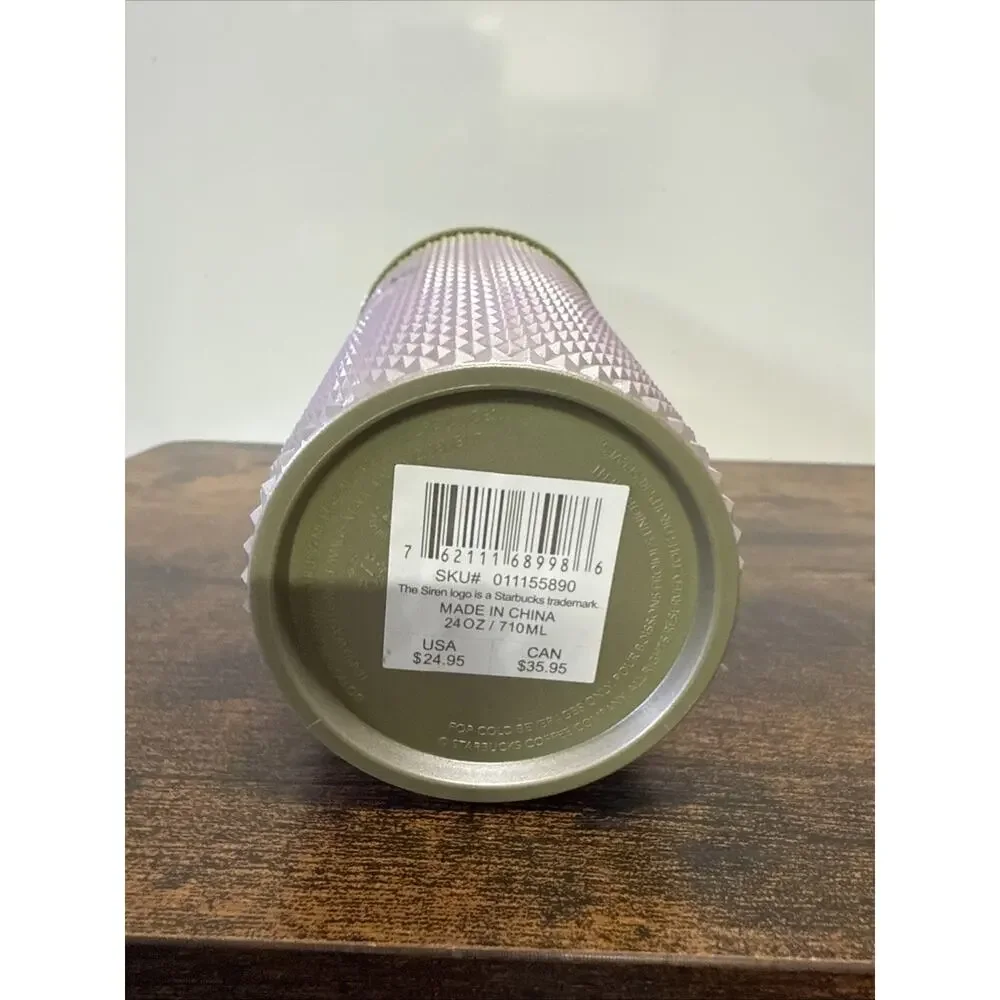 NEW Starbucks 24oz Tumbler Cup Matcha Green Purple Lilac Ombre Studded